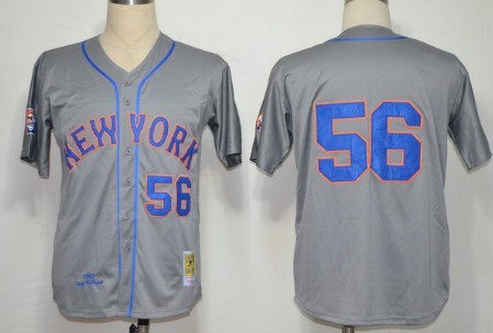 New York Mets #56 Tug McGraw 1965 Gray Wool Mitchell&Ness Jersey