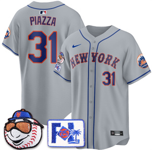 New York Mets 2025 Spring Training BASEBALL  Jersey - All Stitched Gray  Mike Piazza - 31