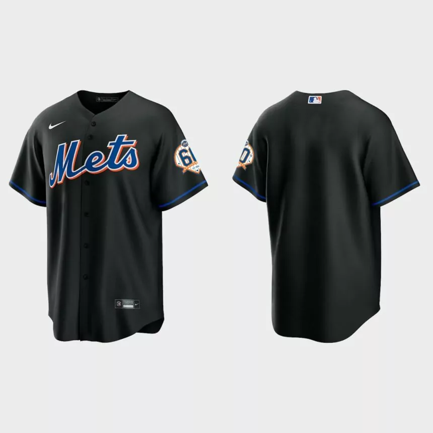 New York Mets 60th Anniversary Replica Jersey – Black