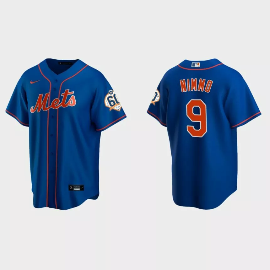 New York Mets Brandon Nimmo 60th Anniversary Alternate Jersey – Royal