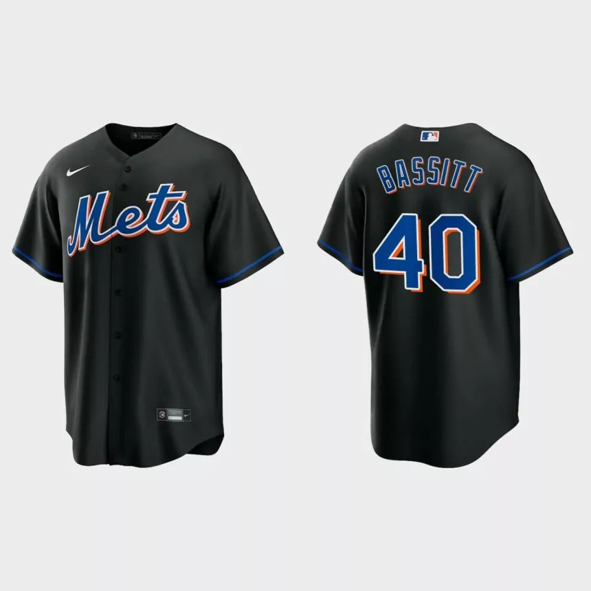 New York Mets Chris Bassitt Replica Alternate Jersey – Black