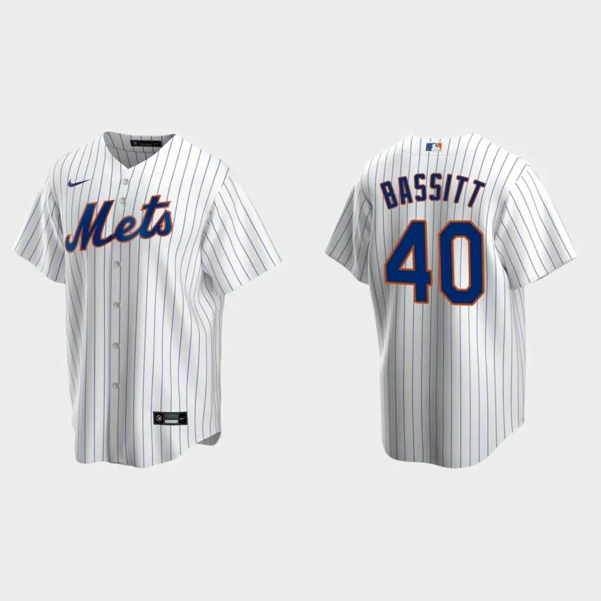 New York Mets Chris Bassitt Replica Home Jersey – White