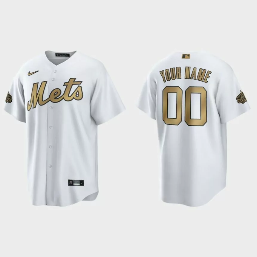 New York Mets Custom 2022 MLB All-Star Game Replica Jersey – White