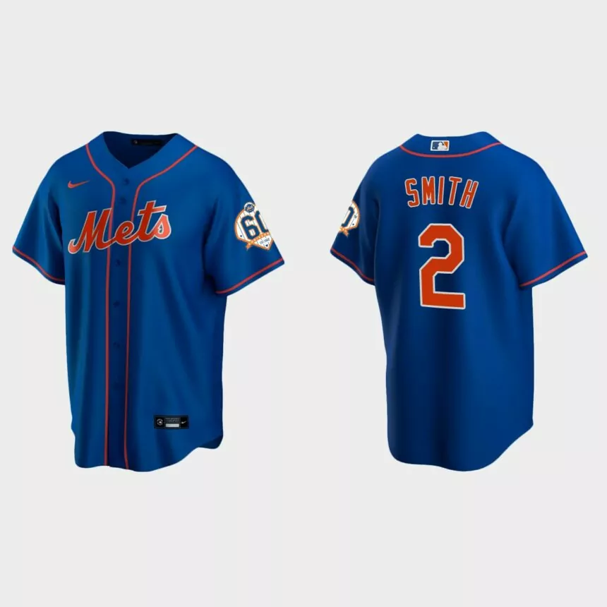 New York Mets Dominic Smith 60th Anniversary Alternate Jersey – Royal