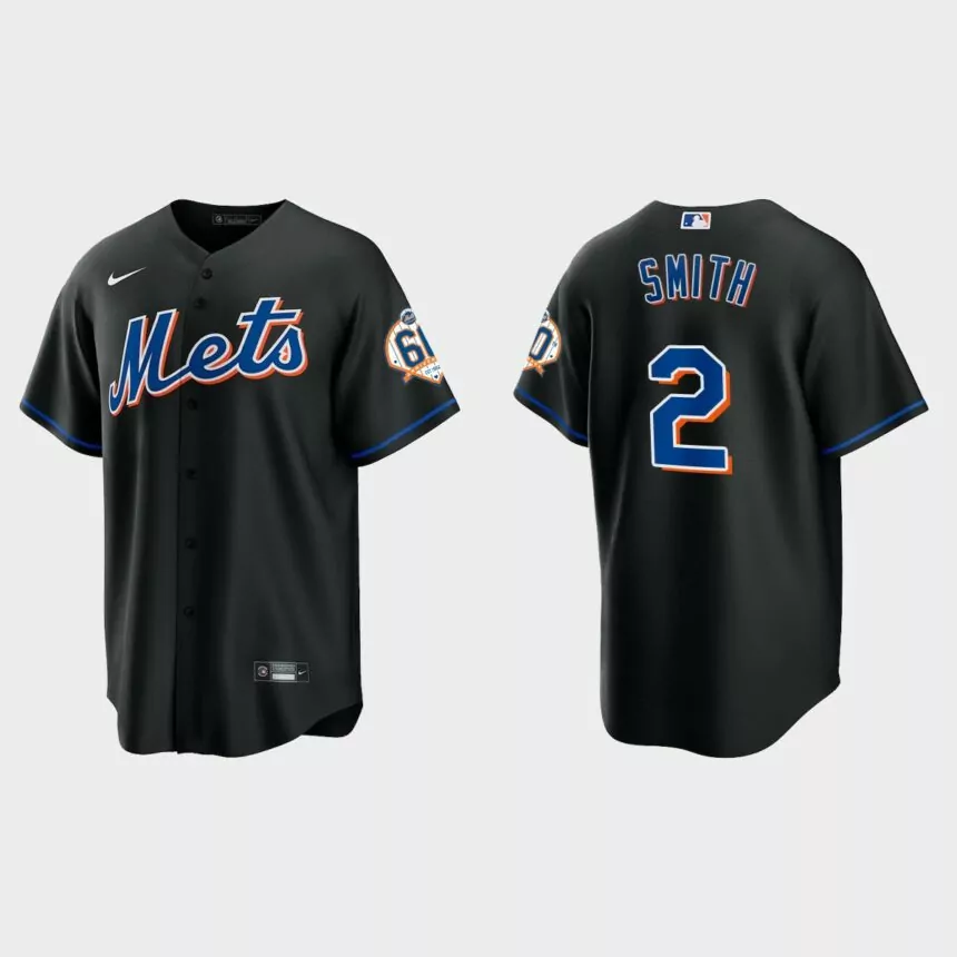 New York Mets Dominic Smith 60th Anniversary Replica Jersey – Black