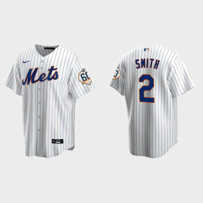 New York Mets Dominic Smith 60th Anniversary Replica Jersey – White