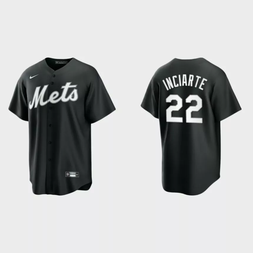 New York Mets Ender Inciarte Replica Official Jersey – Black White