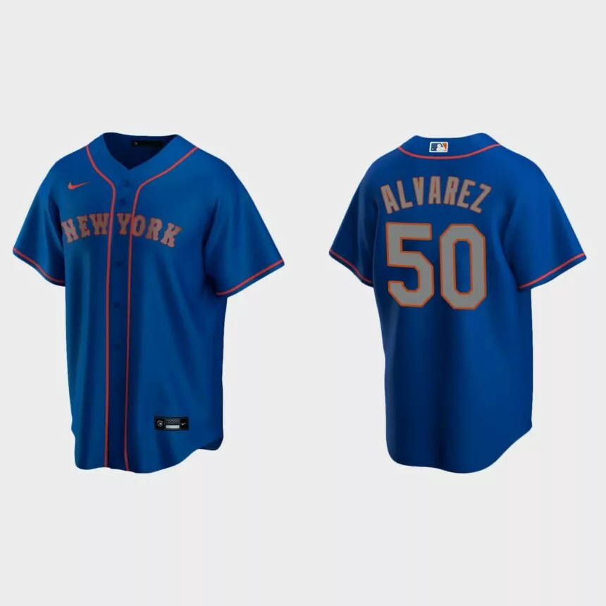 New York Mets Francisco Alvarez Replica Alternate Jersey – Royal