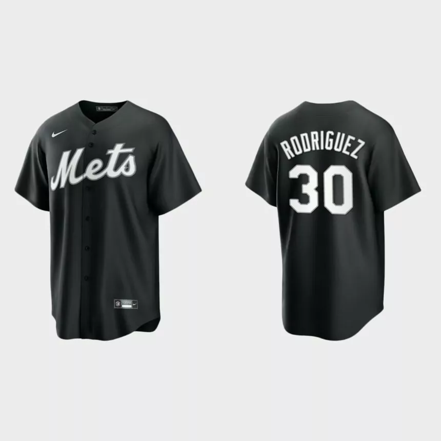 New York Mets Joely Rodriguez Replica Official Jersey – Black White