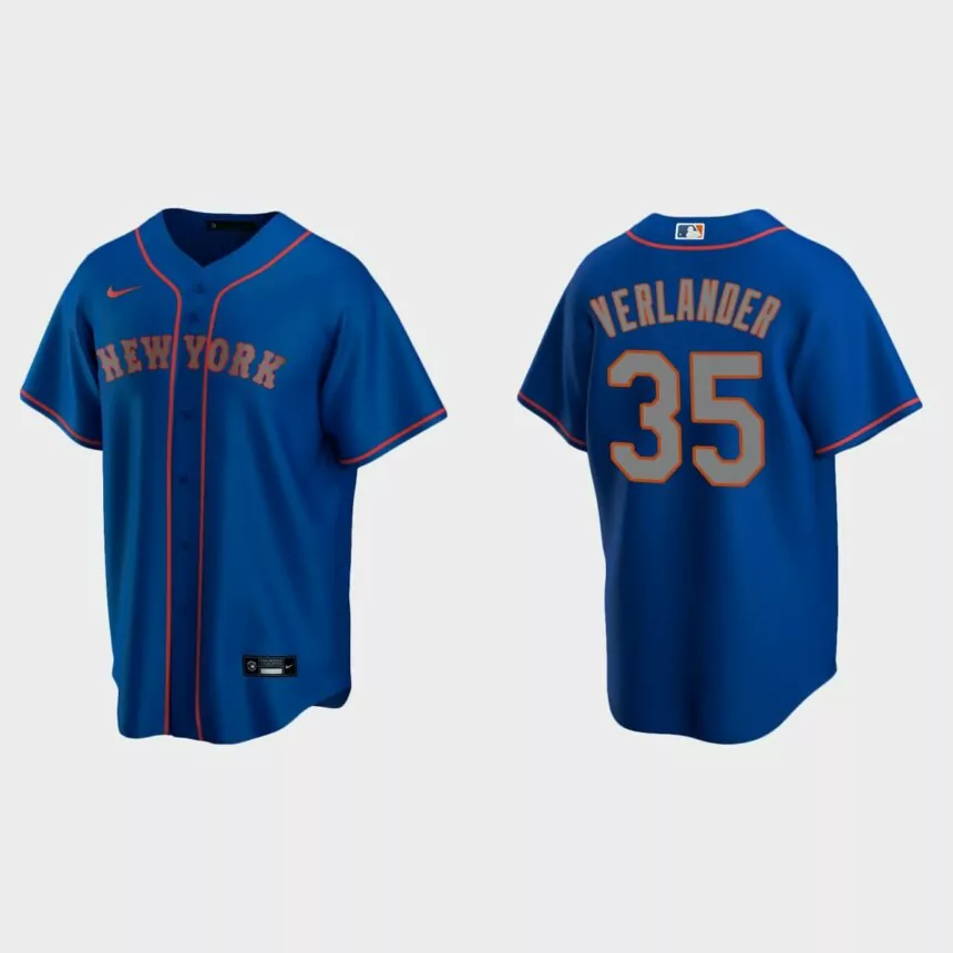 New York Mets Justin Verlander Replica Alternate Jersey – Royal