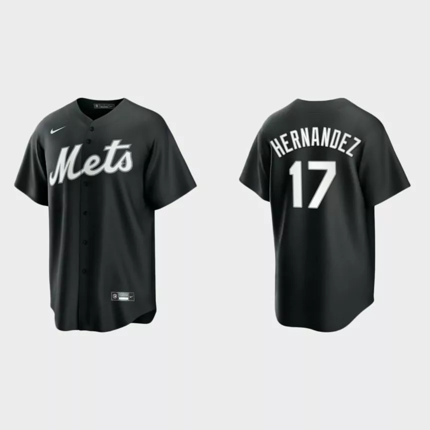 New York Mets Keith Hernandez 2021 All Black Fashion Replica Jersey – Black White