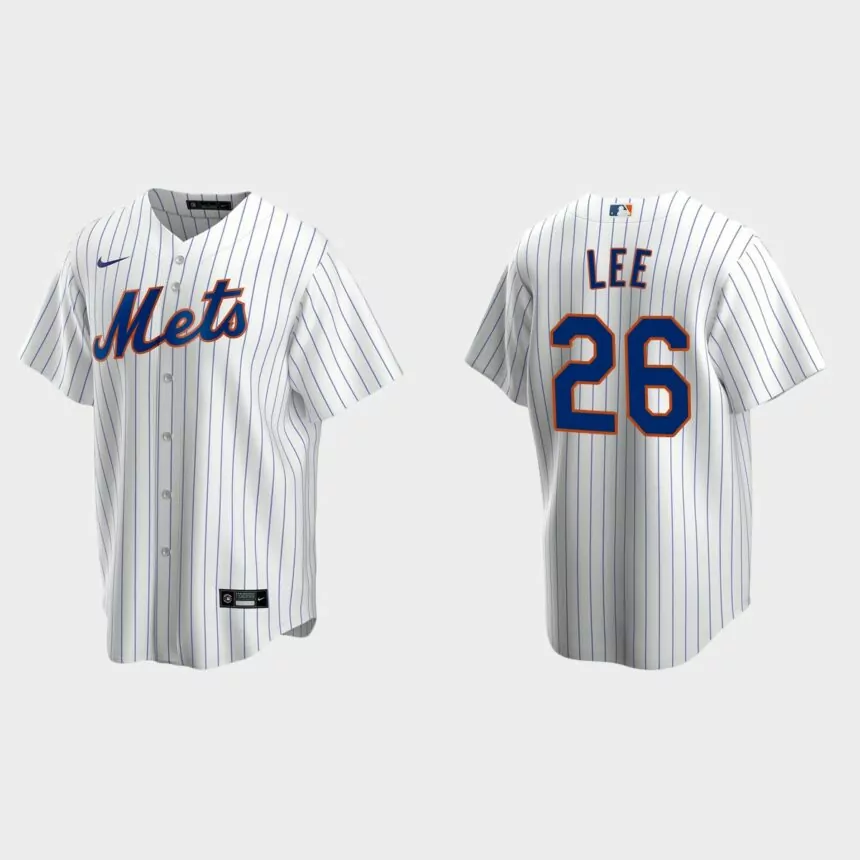 New York Mets Khalil Lee Replica Home Jersey – White