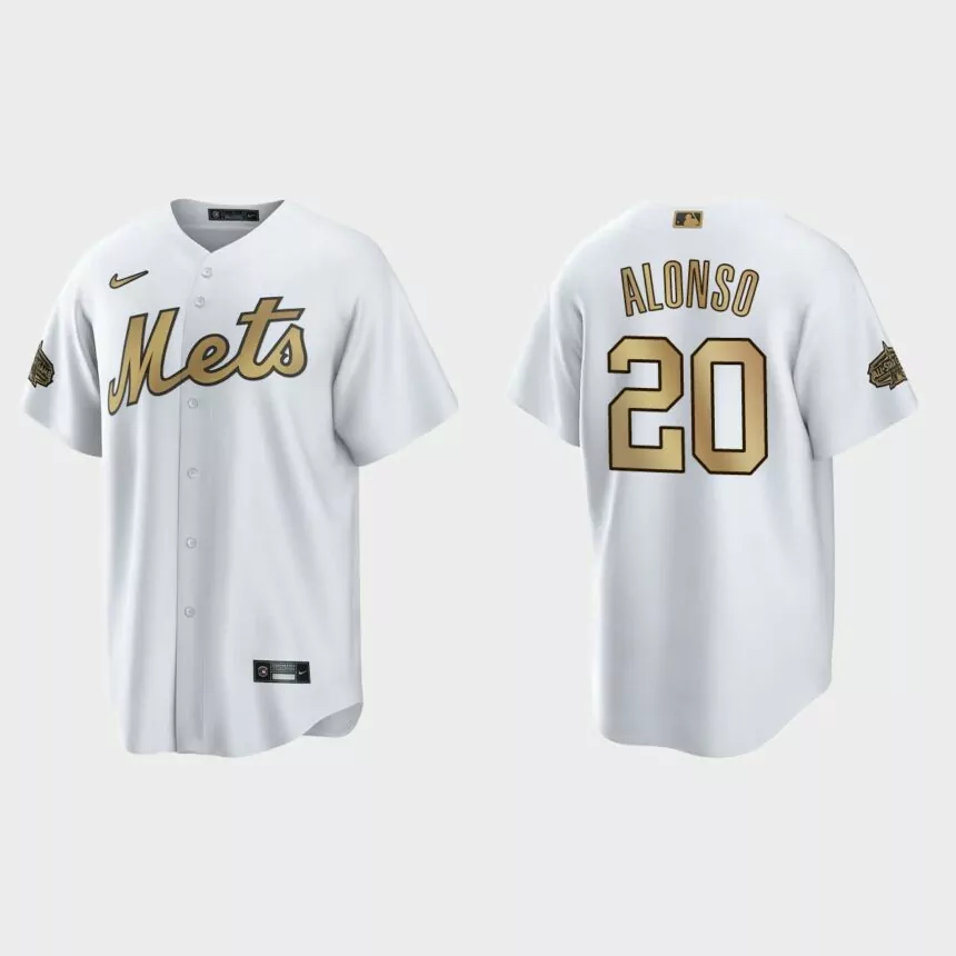 New York Mets Pete Alonso 2022 MLB All-Star Game Replica Jersey – White
