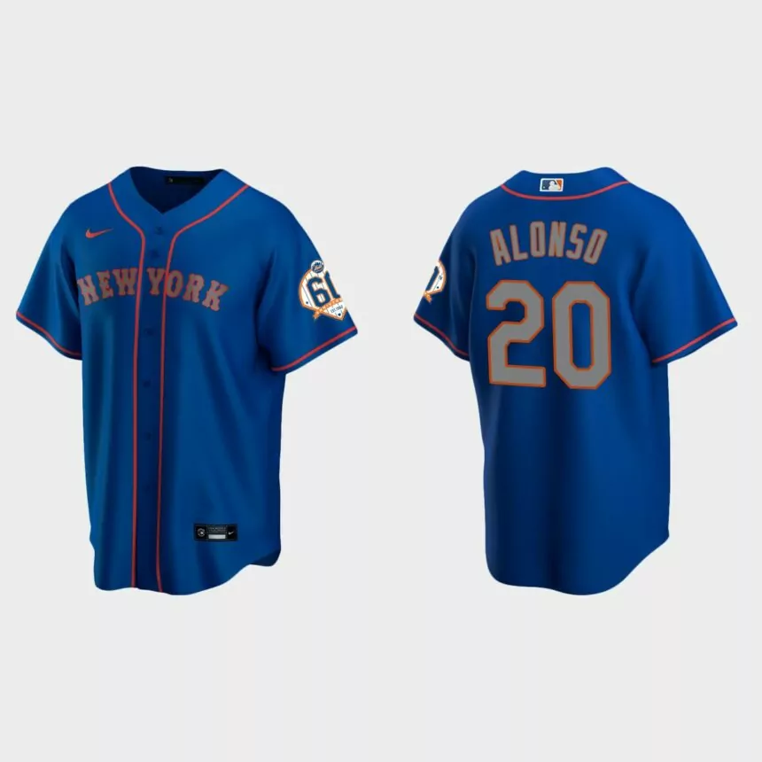 New York Mets Pete Alonso 60th Anniversary Replica Jersey – Royal