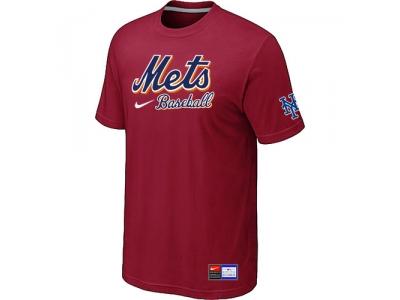 New York Mets Red NEW Short Sleeve Practice T-Shirt