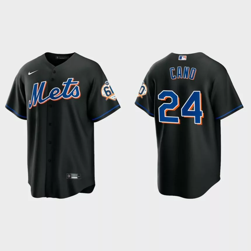 New York Mets Robinson Cano 60th Anniversary Replica Jersey – Black