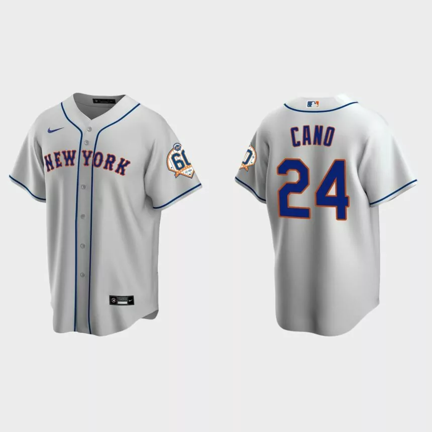 New York Mets Robinson Cano 60th Anniversary Replica Jersey – Gray