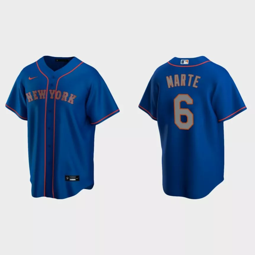 New York Mets Starling Marte Replica Alternate Jersey – Royal
