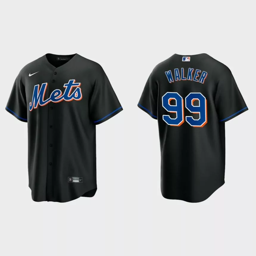 New York Mets Taijuan Walker Replica Alternate Jersey – Black