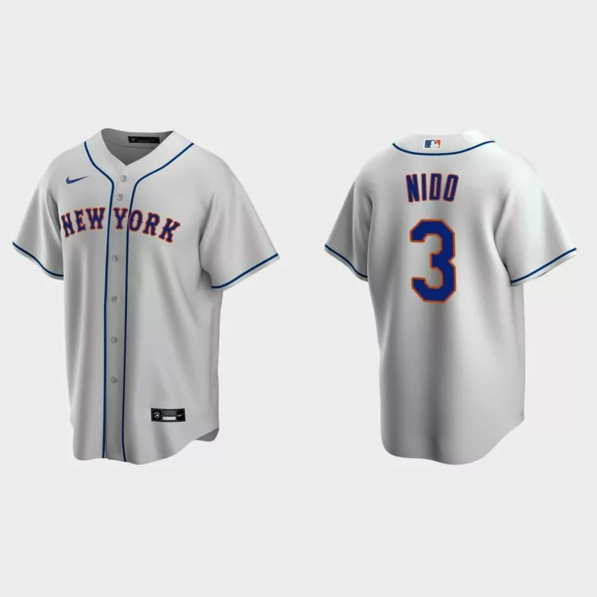 New York Mets Tomas Nido Replica Road Jersey – Gray