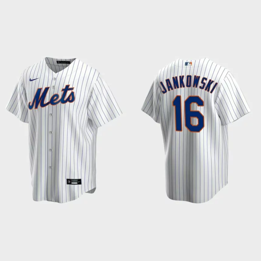 New York Mets Travis Jankowski Replica Home Jersey – White