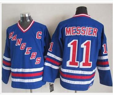 New York Rangers #11 Mark Messier Blue CCM Heroes of Hockey Alumni Stitched NHL Jersey