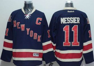 New York Rangers #11 Mark Messier Dark Blue Third Stitched NHL Jersey