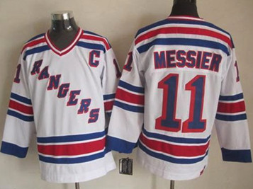 New York Rangers #11 Mark Messier White CCM Throwback Stitched NHL Jersey