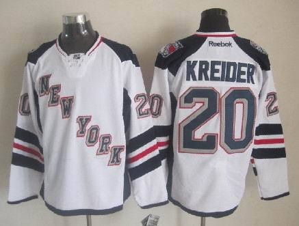 New York Rangers #20 Chris Kreider 2014 Stadium Series White NHL Jersey