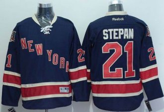 New York Rangers #21 Derek Stepan Navy Blue Alternate Stitched NHL Jersey