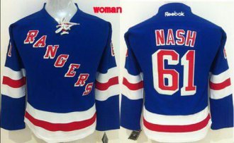 New York Rangers #61 Rick Nash Blue Home Women's Stitched NHL Jersey
