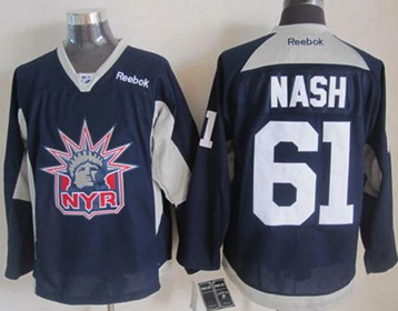 New York Rangers #61 Rick Nash Navy Blue Practice Stitched NHL Jersey