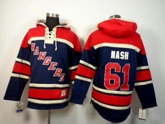 New York Rangers #61 Rick Nash Navy Blue Sawyer Hooded Sweatshirt Stitched NHL jersey