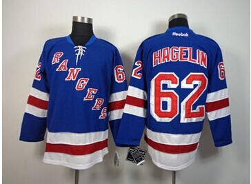 New York Rangers #62 Carl Hagelin Blue Home NHL Jersey