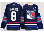 New York Rangers #8 Jacob Trouba 2024 Navy Alternate Jersey