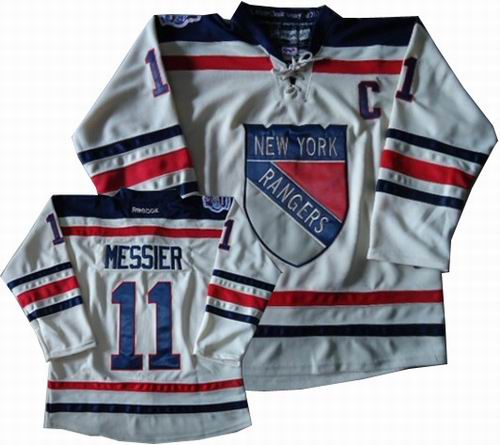 New York Rangers 11 Mark Messier 2012 Winter Classic jerseys Cream