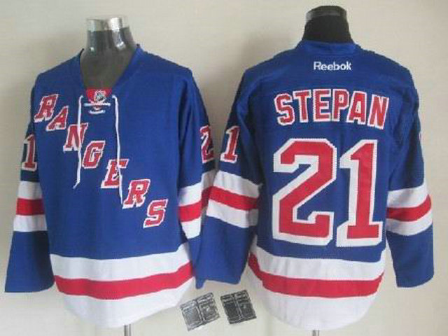 New York Rangers 21 Stepan Blue NHL Jerseys