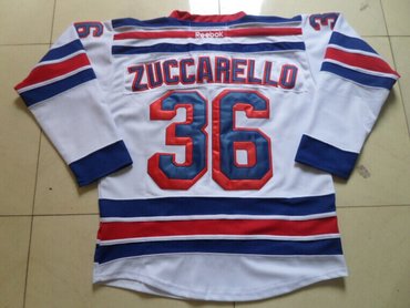 New York Rangers 36 Mats ZUCCARELLO White NHL Jerseys