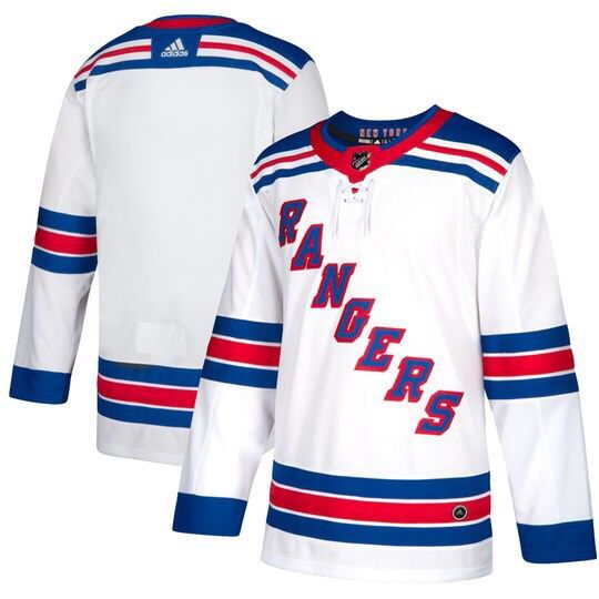 New York Rangers Adidas White Blank Jersey