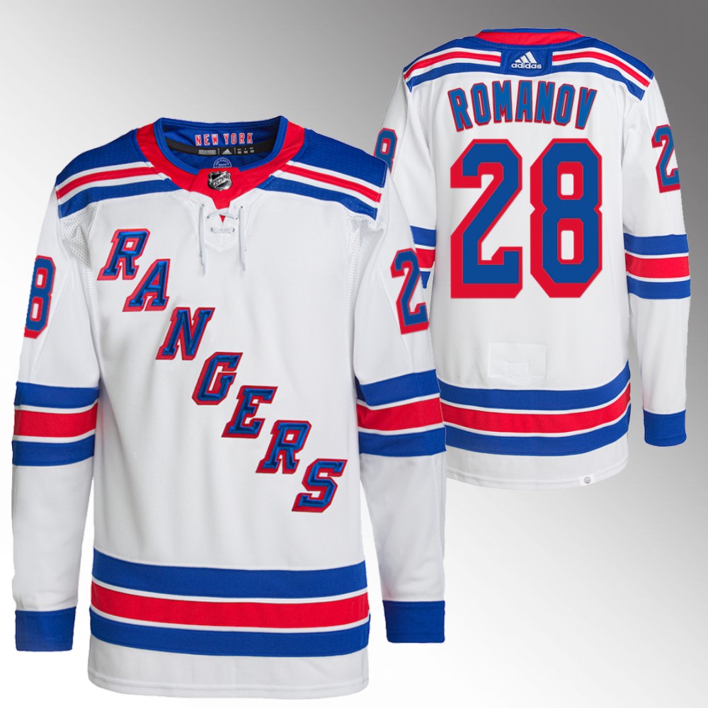 New York Rangers Alexander Romanov White Primegreen Authentic Away Jersey