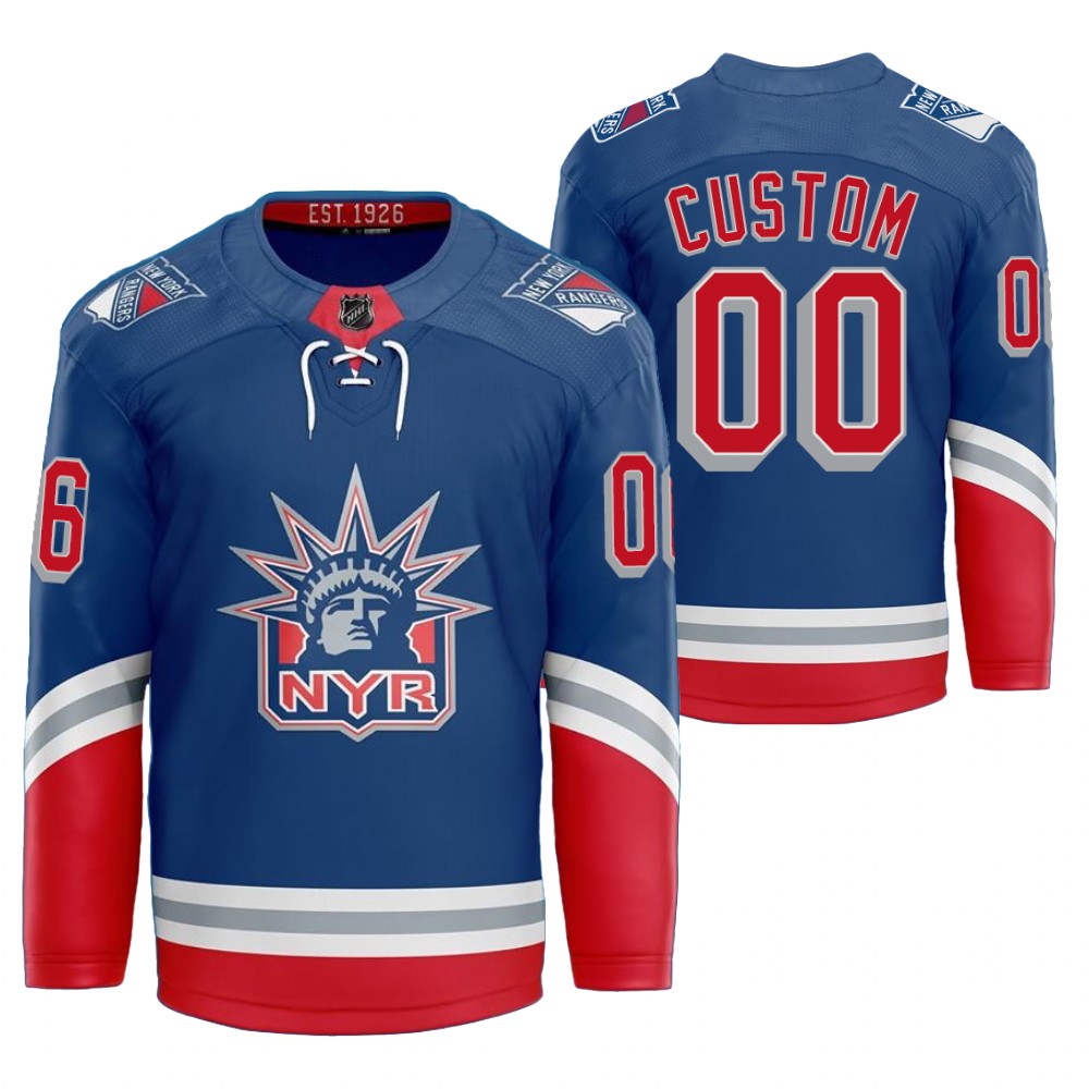 New York Rangers Custom Royal 2021 Classic Edition Liberty Jersey
