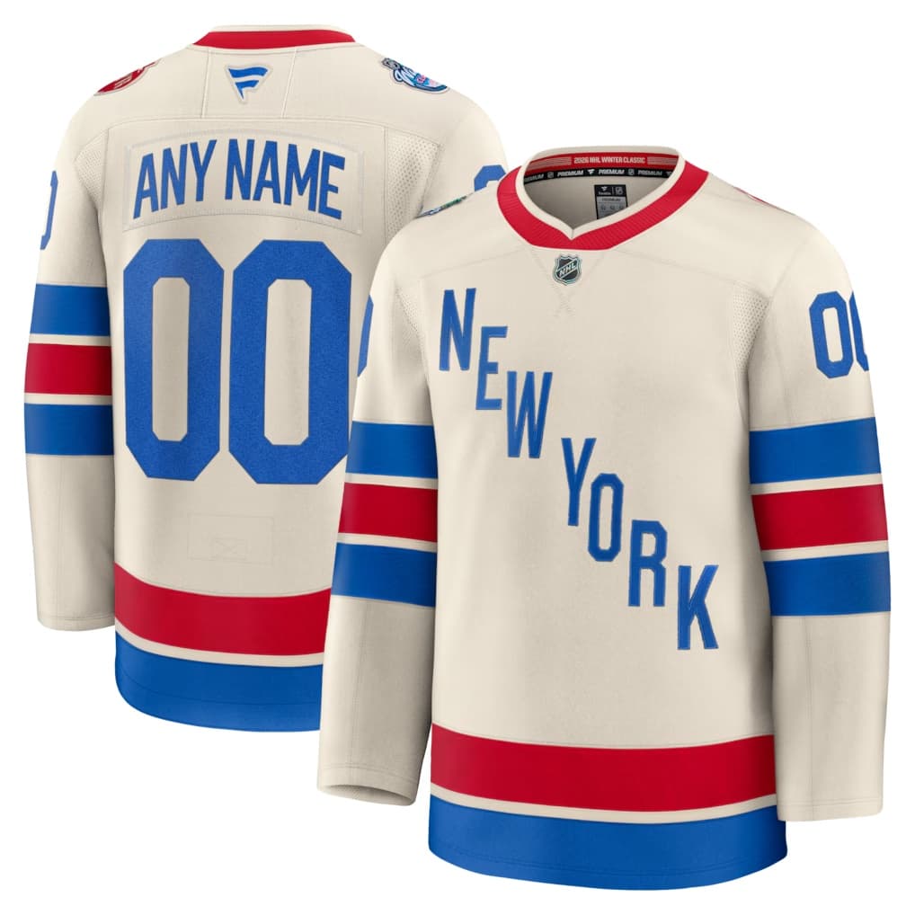 New York Rangers Fanatics 2026 NHL Winter Classic Premium Custom Jersey - Beige