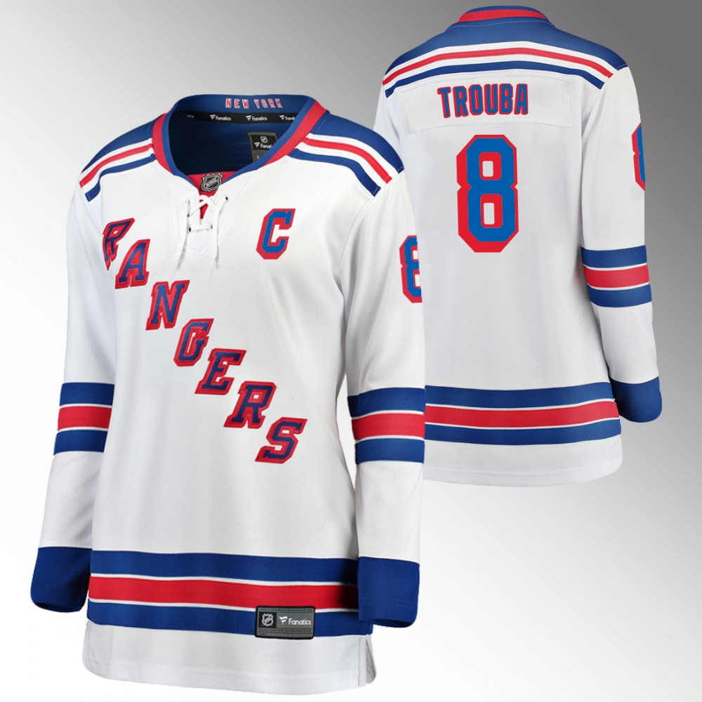 New York Rangers Jacob Trouba Women White Away Jersey