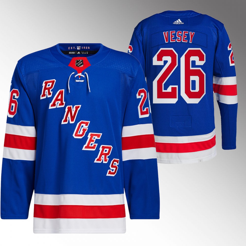 New York Rangers Jimmy Vesey Royal Authentic Home Jersey