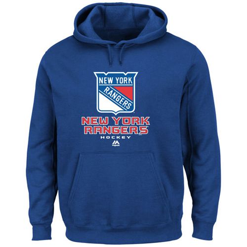 New York Rangers Majsetic Critical Victory VIII Pullover Hoodie Royal