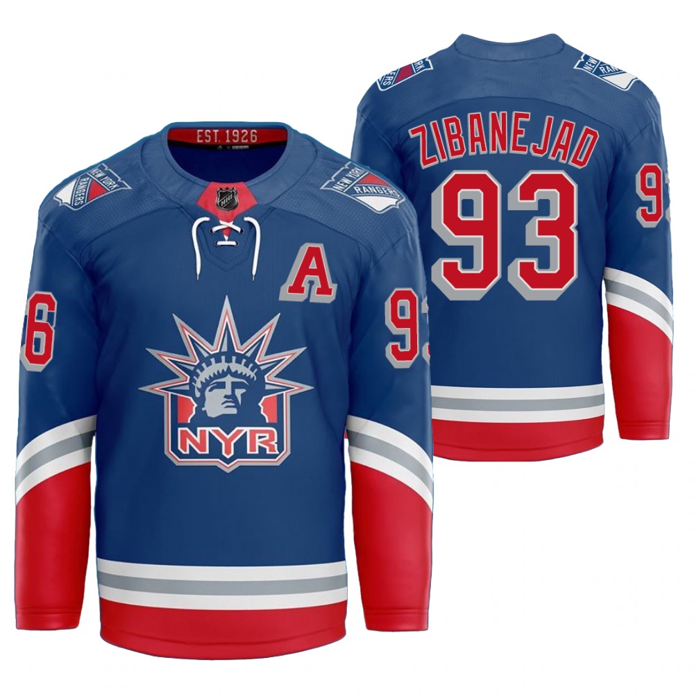 New York Rangers Mika Zibanejad Royal 2021 Classic Edition Liberty Jersey