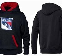 New York Rangers Pullover Hoodie Black & Red