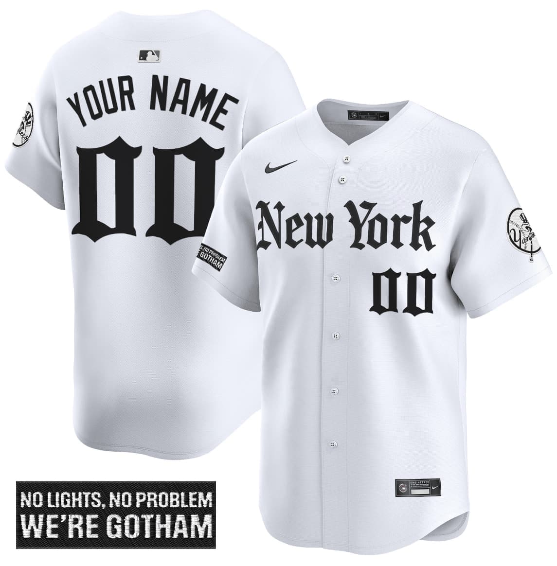 New York Yankees ‘Gothic Legacy Edition’ Vapor Premier Limited Custom Jersey  –  All Stitched