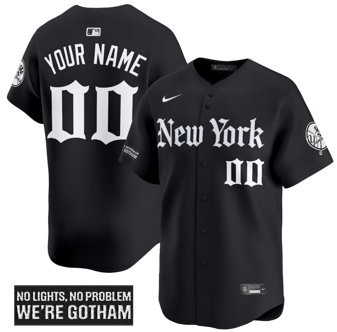 New York Yankees ‘Gothic Legacy Edition’ Vapor Premier Limited Custom Jersey  – All Stitched