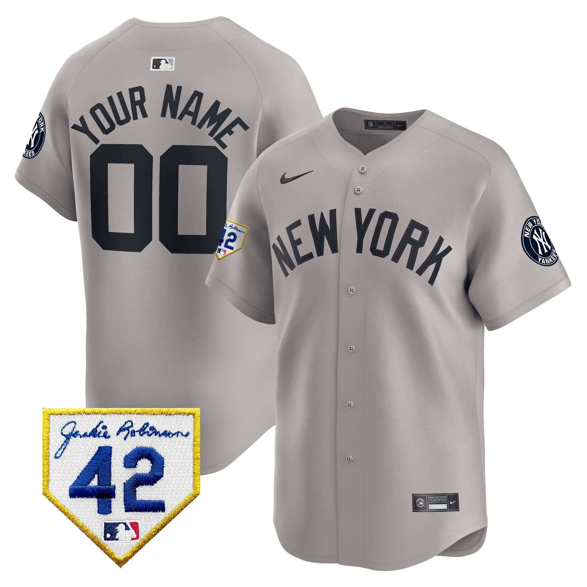 New York Yankees 2024 Jackie Robinson  Patch Vapor Premier Limited Custom Jersey – All Stitched